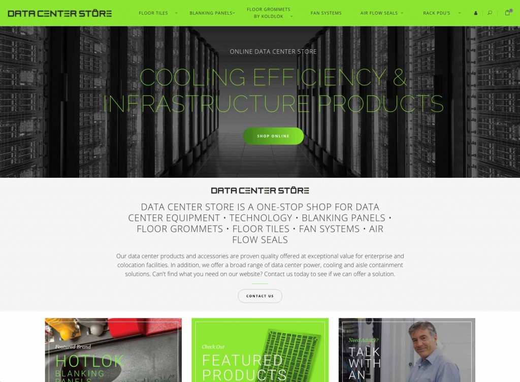 Data Center Store Website